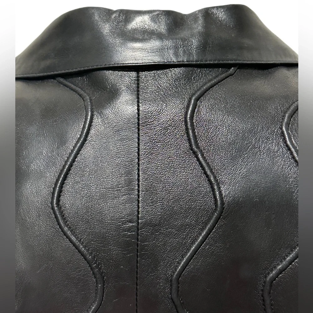 CLAUD MONTANA POUR IDEAL CUIR Paris France 1971designer fine leather Wave Blazer